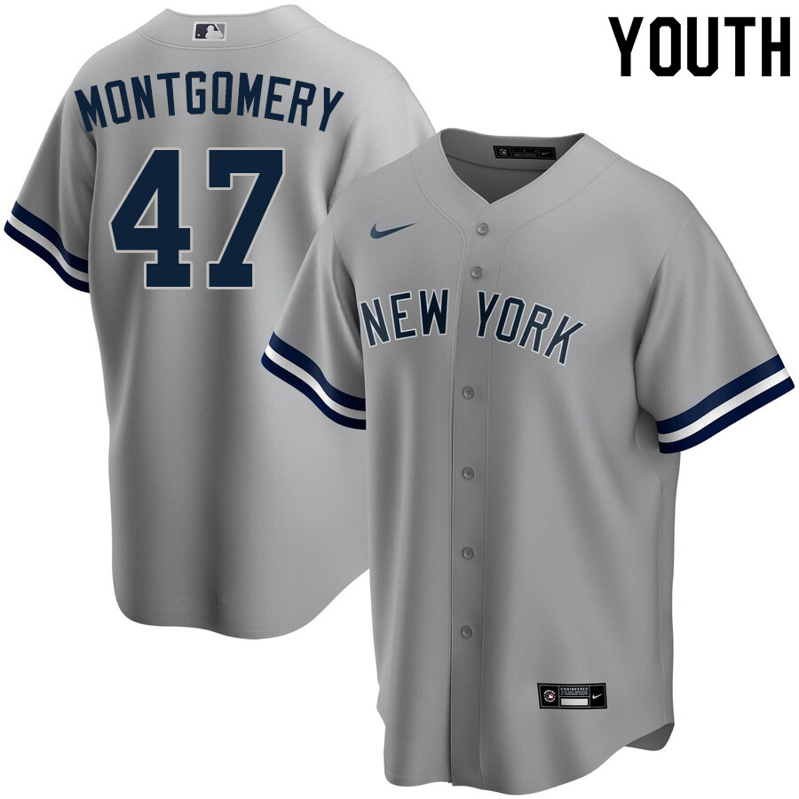 2020 Nike Youth #47 Jordan Montgomery New York Yankees Baseball Jerseys Sale-Gray